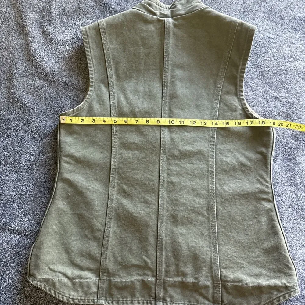 Carhartt Lined Vest Olive/Army Green, Woman’s Size M - Picture 6 of 7